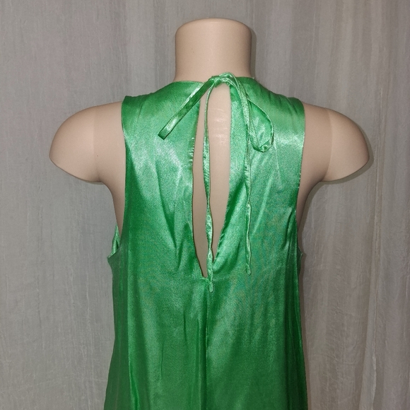Topshop New  Asymmetrical  Green Dress Women Size US.10 - Picture 10 of 15
